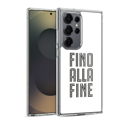 Juventus Football Club Type Fino Alla Fine White Soft Gel Case for Samsung Galaxy S25 Ultra & MagSafe