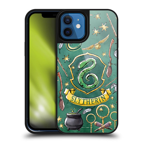 Harry Potter Deathly Hallows XIII Slytherin Pattern Gel Armour Case For Apple iPhone 12 / iPhone 12 Pro