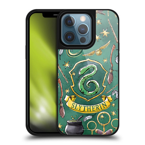 Harry Potter Deathly Hallows XIII Slytherin Pattern Gel Armour Case For Apple iPhone 13 Pro