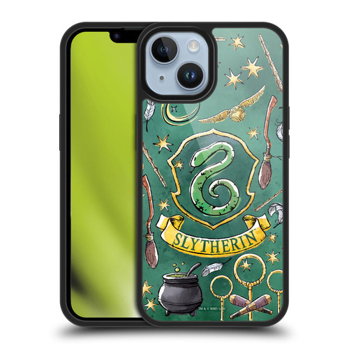 Harry Potter Deathly Hallows XIII Slytherin Pattern Gel Armour Case For Apple iPhone 14 Harry Potter Deathly Hallows XIII Slytherin Pattern Gel Armour Case For Apple iPhone 14