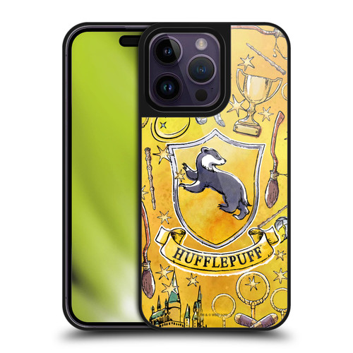 Harry Potter Deathly Hallows XIII Hufflepuff Pattern Gel Armour Case For Apple iPhone 14 Pro Max