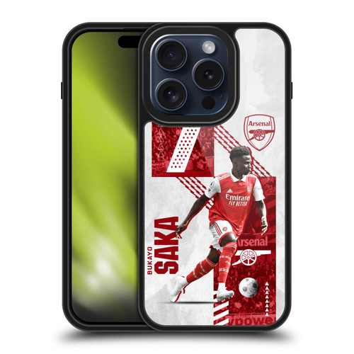 Arsenal FC 2022/23 First Team Bukayo Saka Gel Armour Case For Apple iPhone 15 Pro