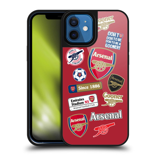 Arsenal FC Logos Collage Gel Armour Case For Apple iPhone 12 / iPhone 12 Pro