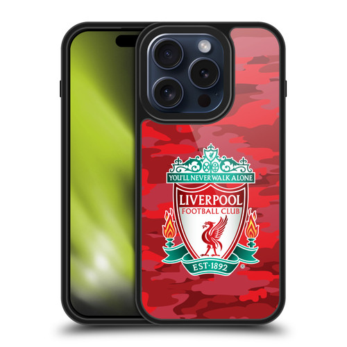 Liverpool Football Club Camou Home Colourways Crest Gel Armour Case For Apple iPhone 15 Pro