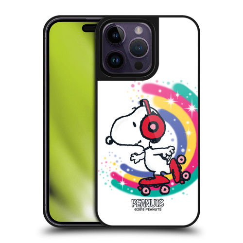 Peanuts Snoopy Boardwalk Airbrush Colourful Skating Gel Armour Case For Apple iPhone 14 Pro Max