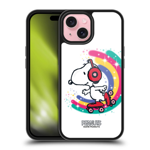 Peanuts Snoopy Boardwalk Airbrush Colourful Skating Gel Armour Case For Apple iPhone 15 Peanuts Snoopy Boardwalk Airbrush Colourful Skating Gel Armour Case For Apple iPhone 15