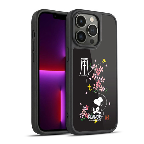 Peanuts Oriental Snoopy Cherry Blossoms Gel Armour Case For Apple iPhone 13 Pro