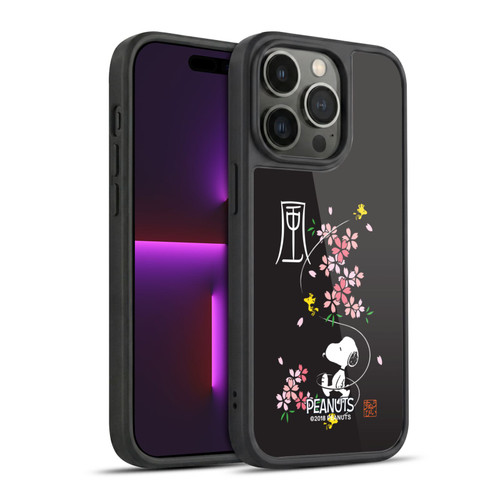 Peanuts Oriental Snoopy Cherry Blossoms Gel Armour Case For Apple iPhone 14 Pro