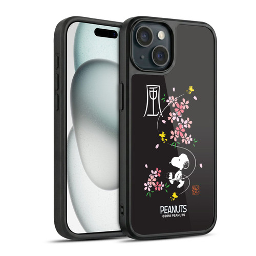 Peanuts Oriental Snoopy Cherry Blossoms Gel Armour Case For Apple iPhone 15
