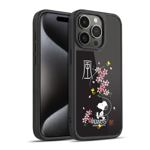 Peanuts Oriental Snoopy Cherry Blossoms Gel Armour Case For Apple iPhone 15 Pro