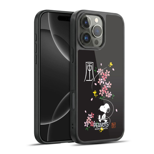 Peanuts Oriental Snoopy Cherry Blossoms Gel Armour Case For Apple iPhone 16 Pro Max