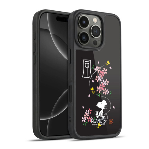 Peanuts Oriental Snoopy Cherry Blossoms Gel Armour Case For Apple iPhone 16 Pro