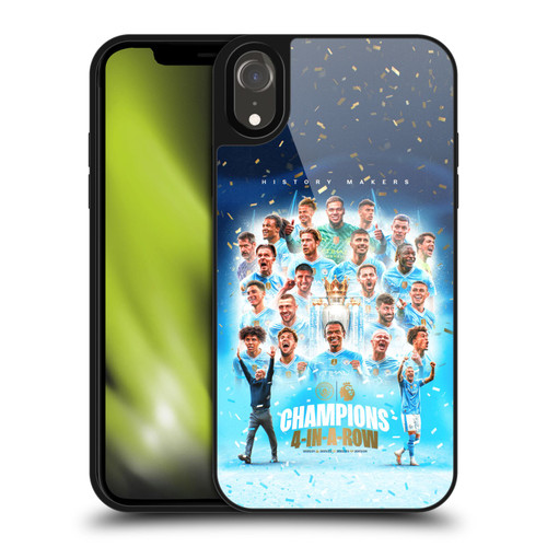 Manchester City Man City FC 2024 Premier League Champions Team Poster Gel Armour Case For Apple iPhone XR
