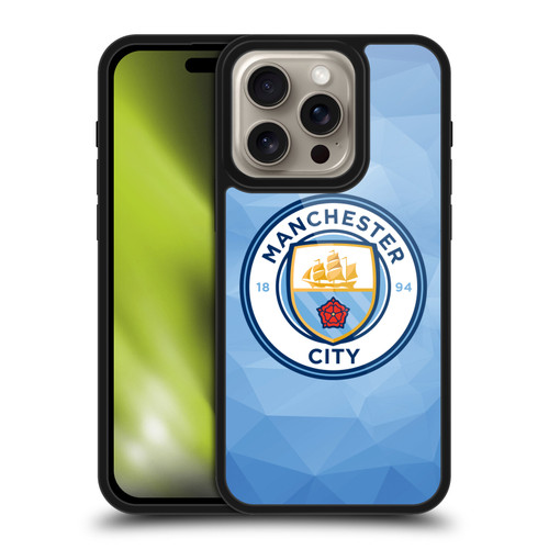 Manchester City Man City FC Badge Geometric Blue Full Colour Gel Armour Case For Apple iPhone 16 Pro Manchester City Man City FC Badge Geometric Blue Full Colour Gel Armour Case For Apple iPhone 16 Pro