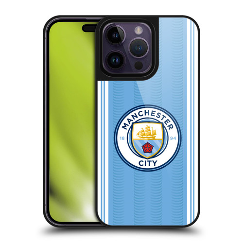 Manchester City Man City FC 2023/24 Badge Kit Home Gel Armour Case For Apple iPhone 14 Pro Max