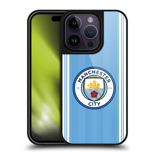 Manchester City Man City FC 2023/24 Badge Kit Home Gel Armour Case For Apple iPhone 14 Pro