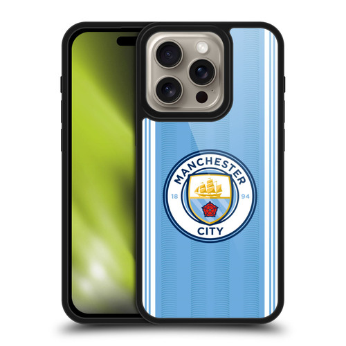 Manchester City Man City FC 2023/24 Badge Kit Home Gel Armour Case For Apple iPhone 16 Pro