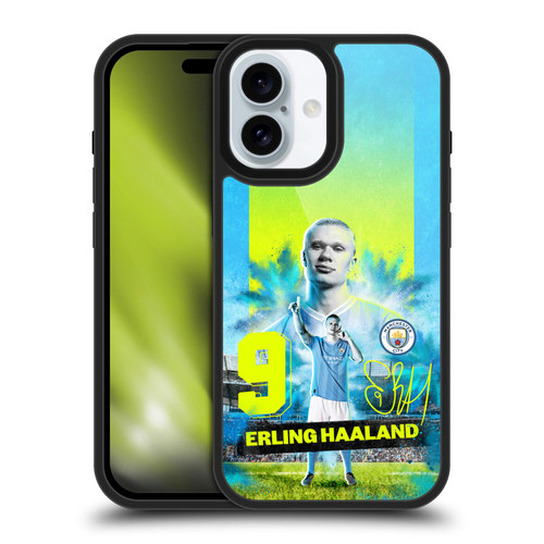 Manchester City Man City FC 2023/24 First Team Erling Haaland Gel Armour Case For Apple iPhone 16