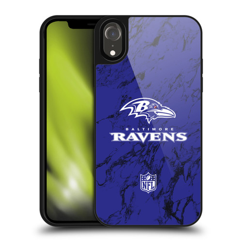 NFL Baltimore Ravens Graphics Coloured Marble Gel Armour Case For Apple iPhone XR