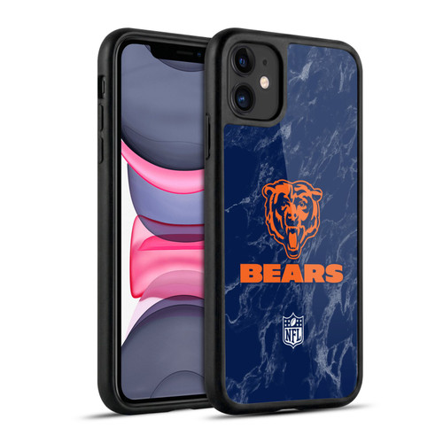 NFL Chicago Bears Graphics Coloured Marble Gel Armour Case For Apple iPhone 11