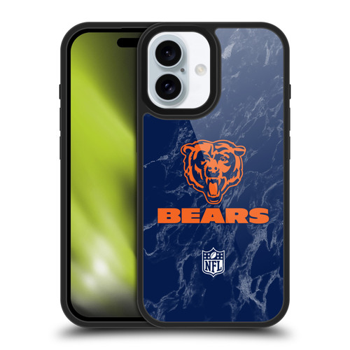 NFL Chicago Bears Graphics Coloured Marble Gel Armour Case For Apple iPhone 16