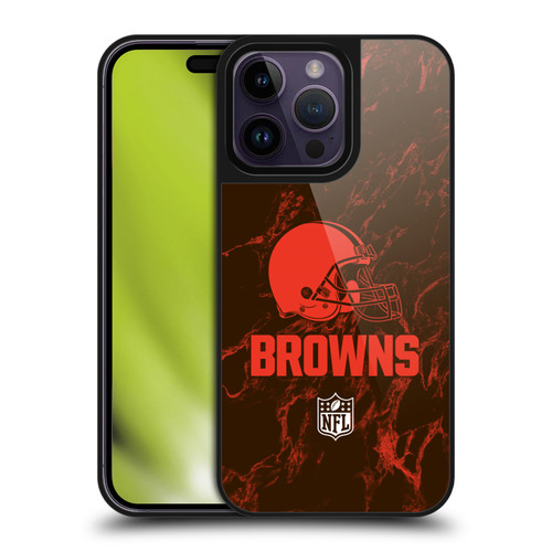 NFL Cleveland Browns Graphics Coloured Marble Gel Armour Case For Apple iPhone 14 Pro Max