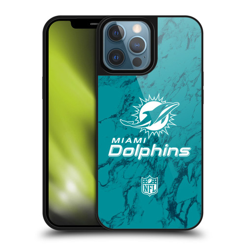 NFL Miami Dolphins Graphics Coloured Marble Gel Armour Case For Apple iPhone 13 Pro Max