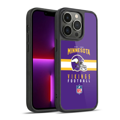 NFL Minnesota Vikings Graphics Helmet Typography Gel Armour Case For Apple iPhone 13 Pro