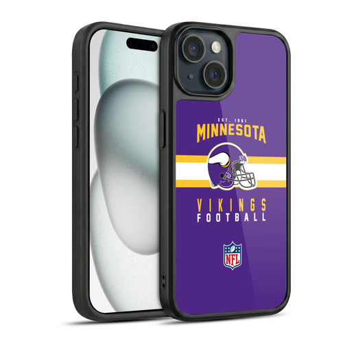 NFL Minnesota Vikings Graphics Helmet Typography Gel Armour Case For Apple iPhone 15
