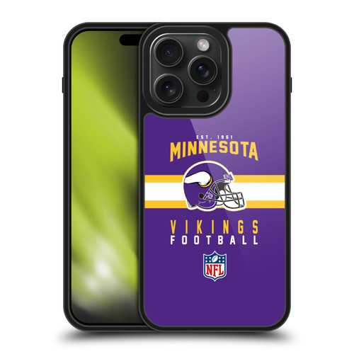 NFL Minnesota Vikings Graphics Helmet Typography Gel Armour Case For Apple iPhone 15 Pro Max