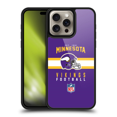 NFL Minnesota Vikings Graphics Helmet Typography Gel Armour Case For Apple iPhone 16 Pro Max
