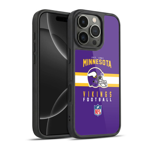 NFL Minnesota Vikings Graphics Helmet Typography Gel Armour Case For Apple iPhone 16 Pro