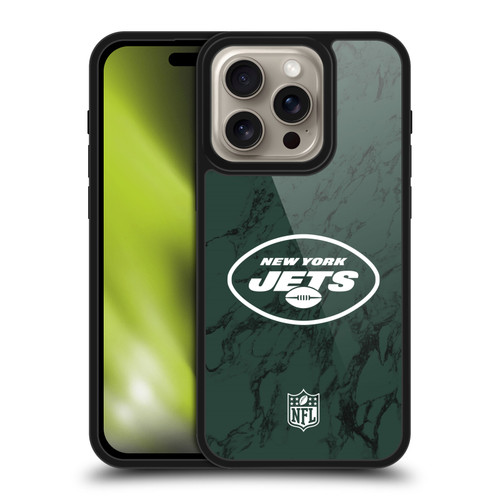 NFL New York Jets Graphics Coloured Marble Gel Armour Case For Apple iPhone 16 Pro NFL New York Jets Graphics Coloured Marble Gel Armour Case For Apple iPhone 16 Pro