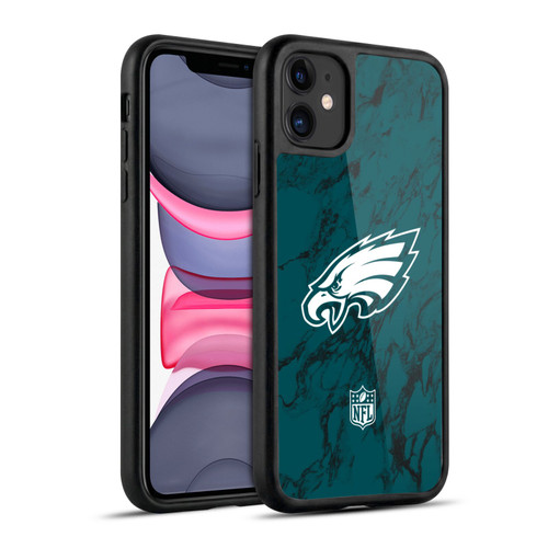 NFL Philadelphia Eagles Graphics Coloured Marble Gel Armour Case For Apple iPhone 11