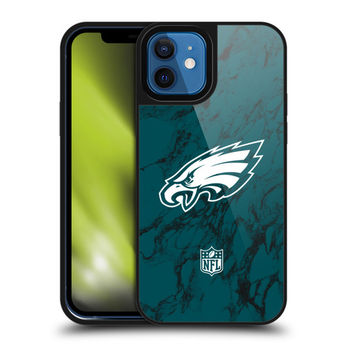 NFL Philadelphia Eagles Graphics Coloured Marble Gel Armour Case For Apple iPhone 12 / iPhone 12 Pro