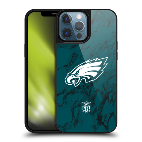 NFL Philadelphia Eagles Graphics Coloured Marble Gel Armour Case For Apple iPhone 13 Pro Max