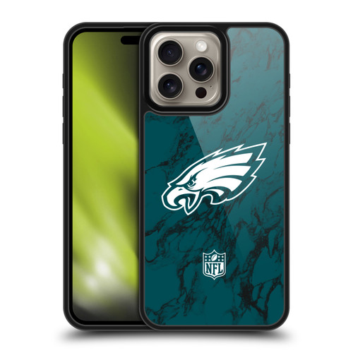 NFL Philadelphia Eagles Graphics Coloured Marble Gel Armour Case For Apple iPhone 16 Pro Max