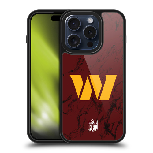 NFL Washington Football Team Graphics Coloured Marble Gel Armour Case For Apple iPhone 15 Pro
