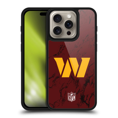 NFL Washington Football Team Graphics Coloured Marble Gel Armour Case For Apple iPhone 16 Pro