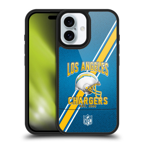 NFL Los Angeles Chargers Logo Art Football Stripes Gel Armour Case For Apple iPhone 16