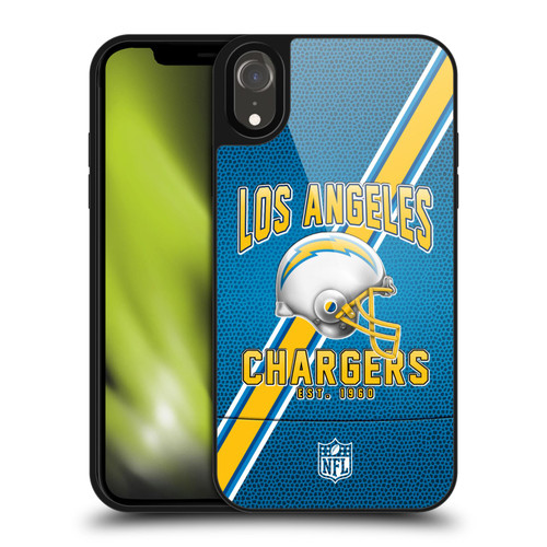 NFL Los Angeles Chargers Logo Art Football Stripes Gel Armour Case For Apple iPhone XR