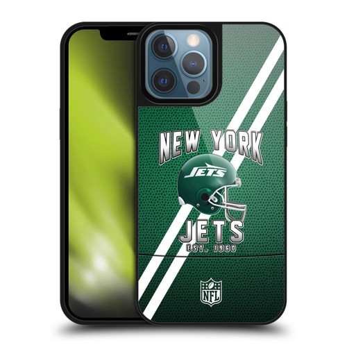 NFL New York Jets Logo Art Football Stripes Gel Armour Case For Apple iPhone 13 Pro Max