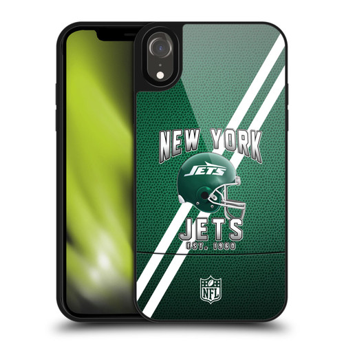 NFL New York Jets Logo Art Football Stripes Gel Armour Case For Apple iPhone XR
