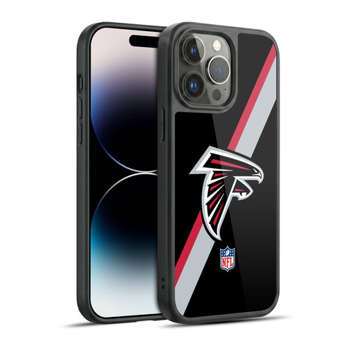 NFL Atlanta Falcons Logo Stripes Gel Armour Case For Apple iPhone 14 Pro Max