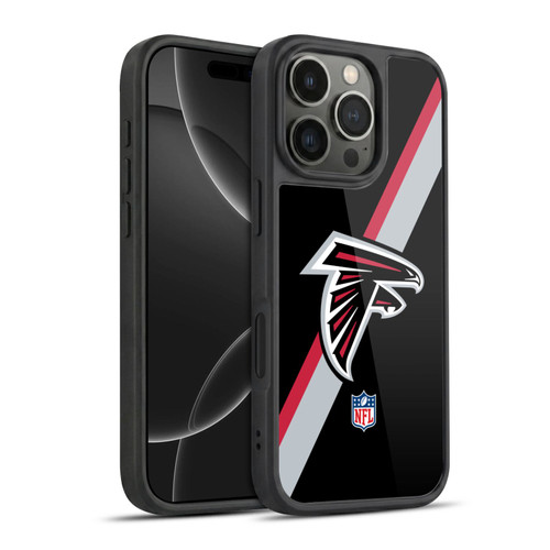 NFL Atlanta Falcons Logo Stripes Gel Armour Case For Apple iPhone 16 Pro