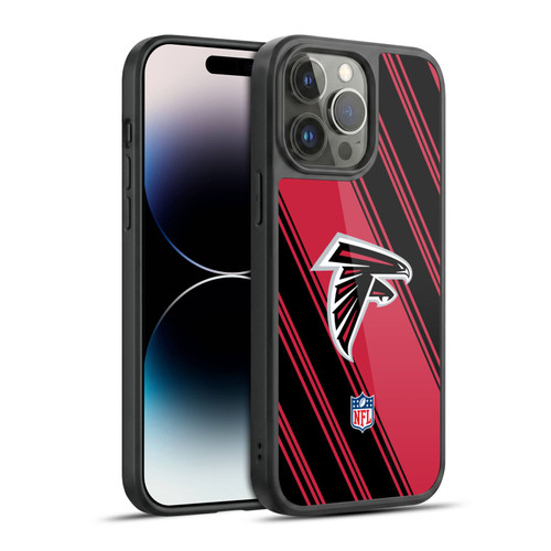 NFL Atlanta Falcons Artwork Stripes Gel Armour Case For Apple iPhone 14 Pro Max