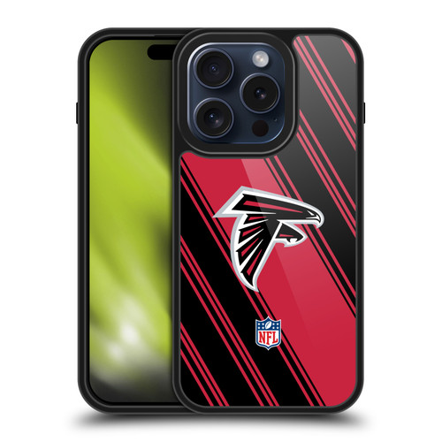 NFL Atlanta Falcons Artwork Stripes Gel Armour Case For Apple iPhone 15 Pro
