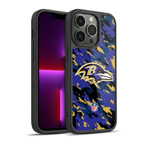 NFL Baltimore Ravens Logo Camou Gel Armour Case For Apple iPhone 13 Pro