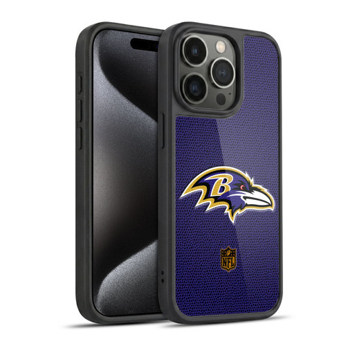 NFL Baltimore Ravens Logo Football Gel Armour Case For Apple iPhone 15 Pro