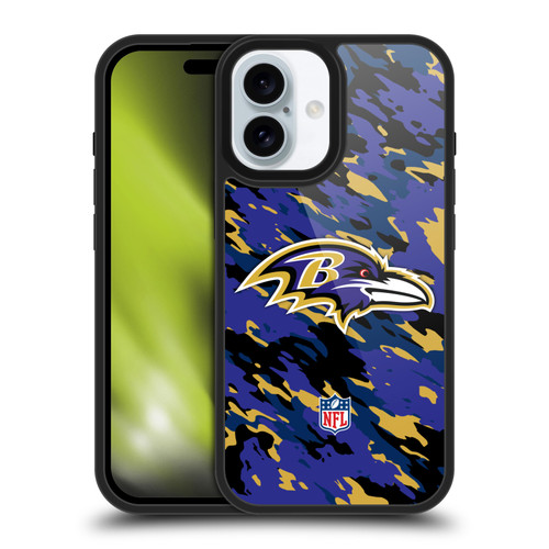 NFL Baltimore Ravens Logo Camou Gel Armour Case For Apple iPhone 16